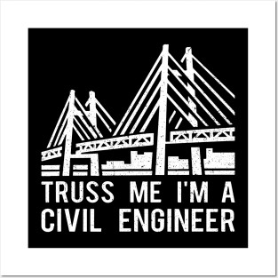 Civil Engineer Bridge Design Engineering Posters and Art